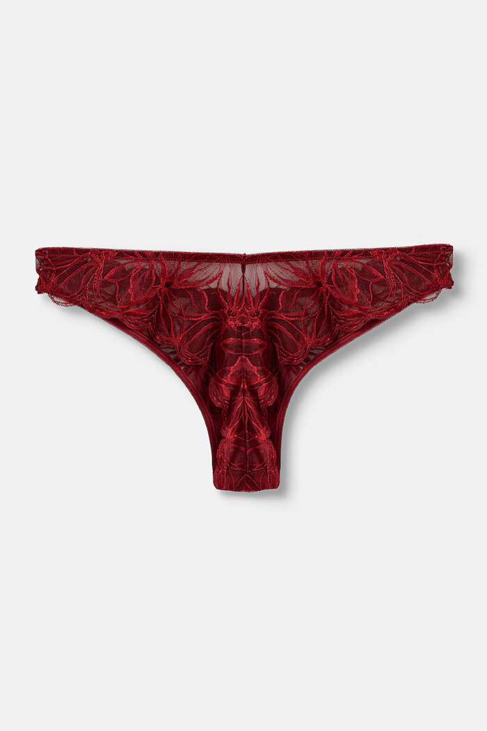 Emporio Armani Underwear бикини дамски от дантела червени EW000398.AF25576