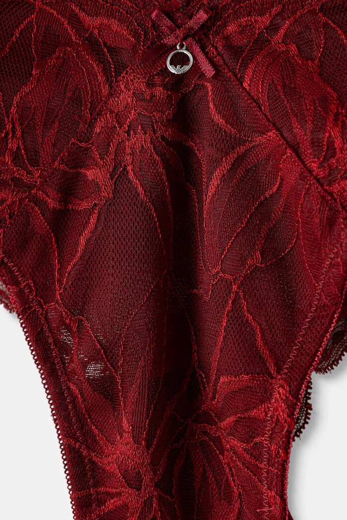 Emporio Armani Underwear бикини дамски от дантела червени EW000398.AF25576