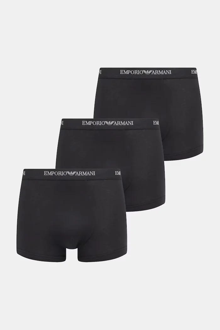 Emporio Armani Underwear боксерки мъжки с памук 3 броя черни EM000259 AF14132
