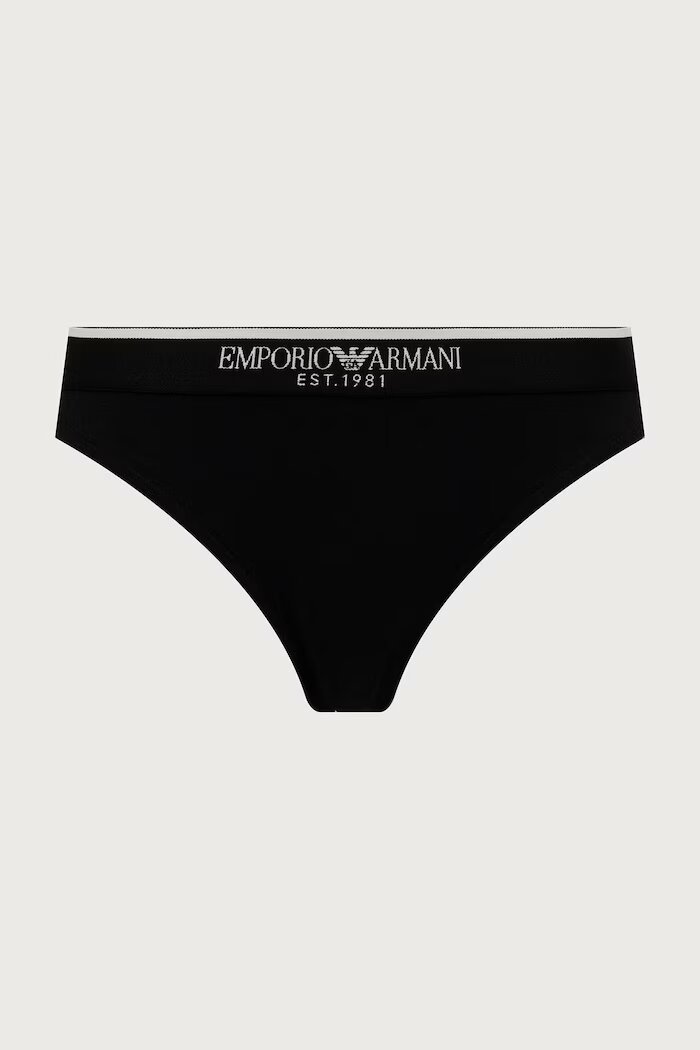 Emporio Armani Underwear прашки дамски от памук с еластан 2 броя черни EW005197 AF27298