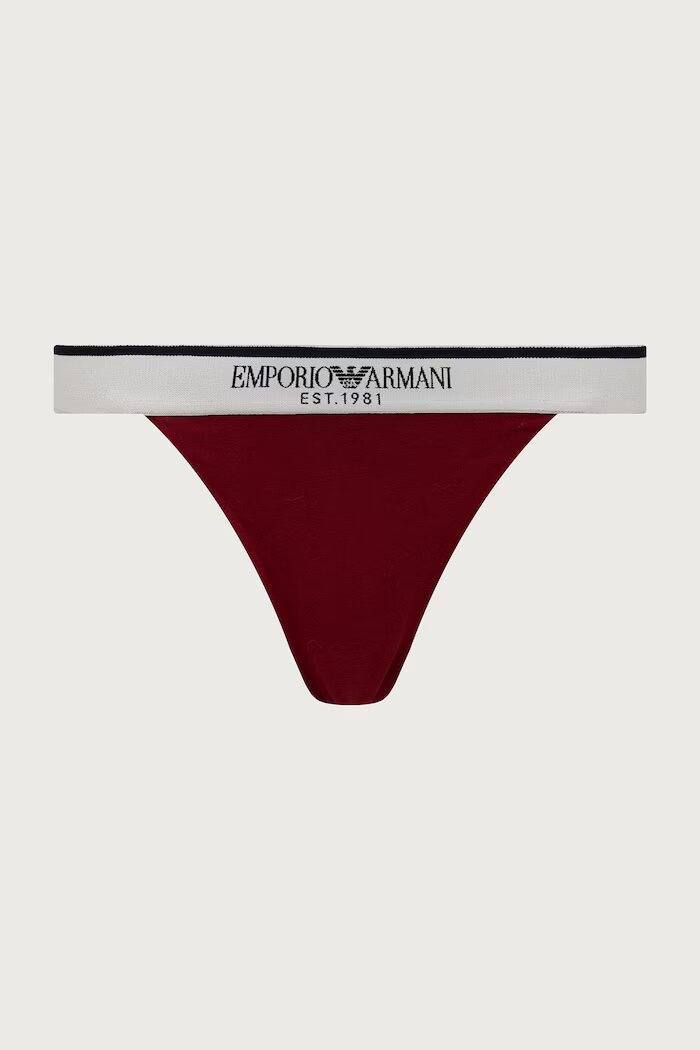 Emporio Armani Underwear прашки дамски от памук с еластан 2 броя червени EW000405 AF27298