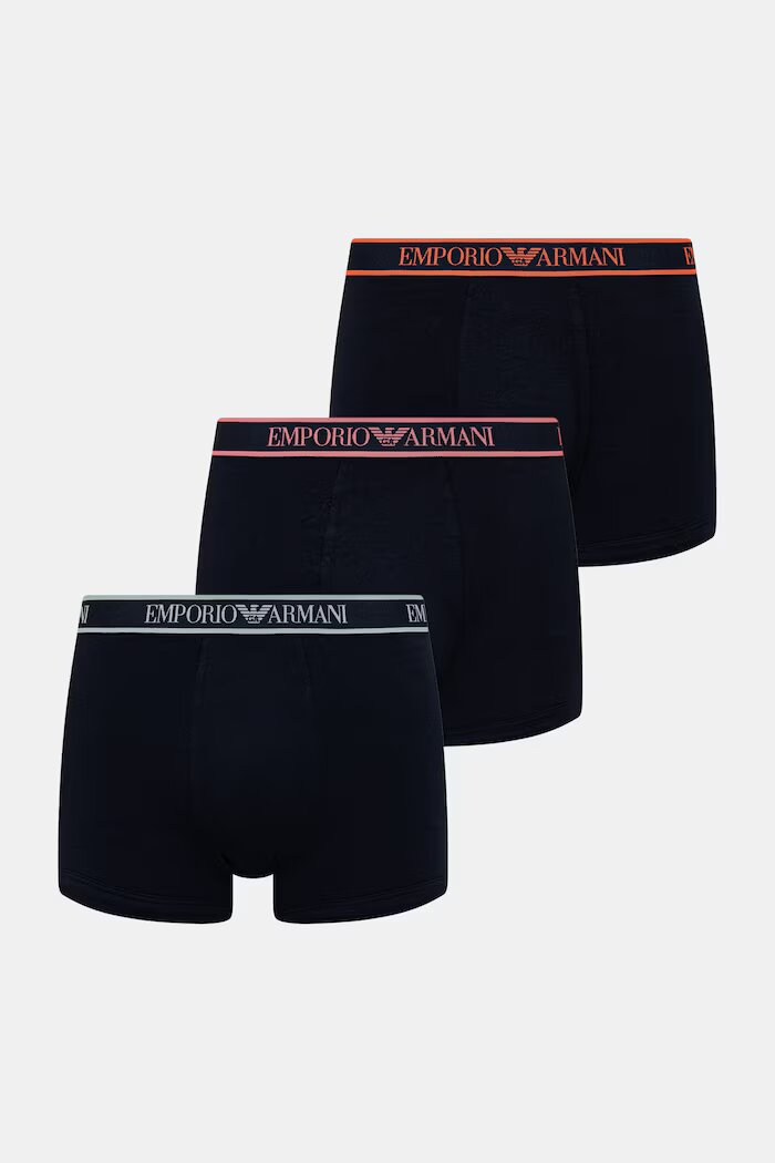 Emporio Armani Underwear Прилепнали боксерки мъжки 3 броя тъмносини EM000259 AF20669