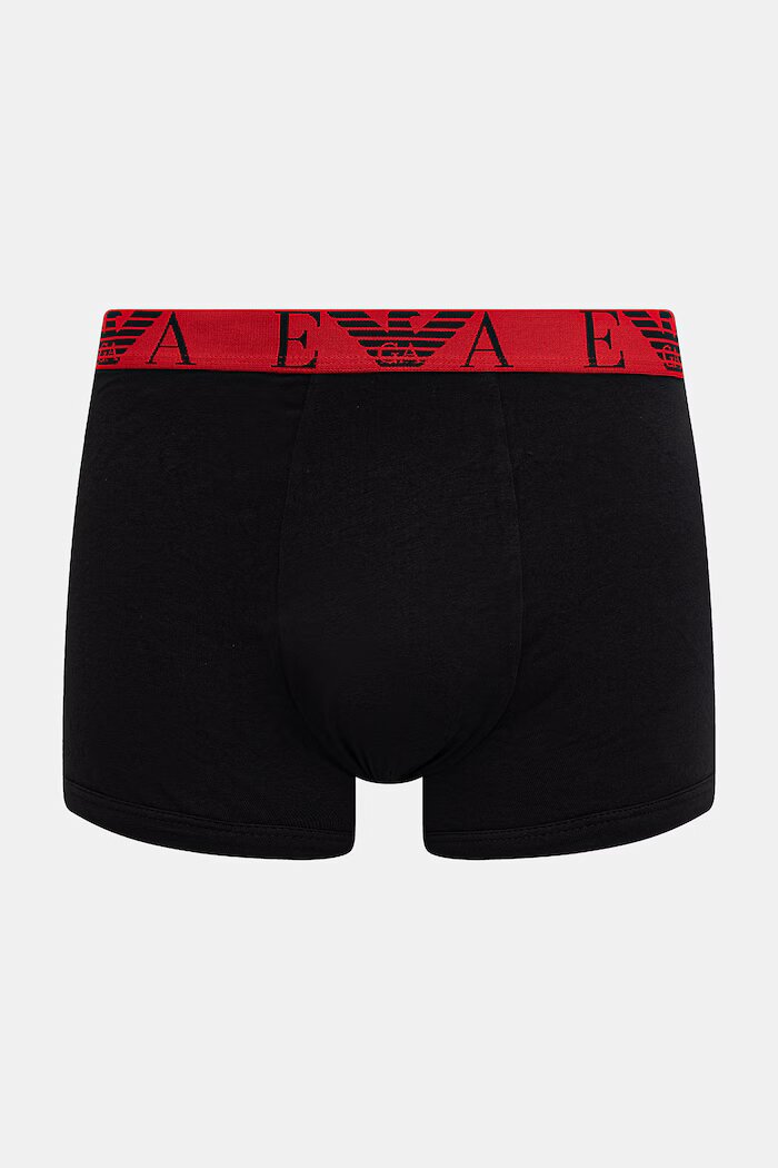Emporio Armani Underwear прилепнали боксерки мъжки от памук с еластан 3 броя черни EM000259.AF25018