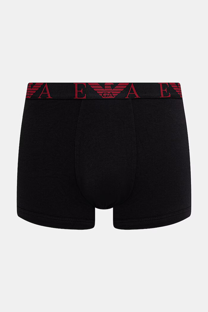 Emporio Armani Underwear прилепнали боксерки мъжки от памук с еластан 3 броя черни EM000259.AF25018