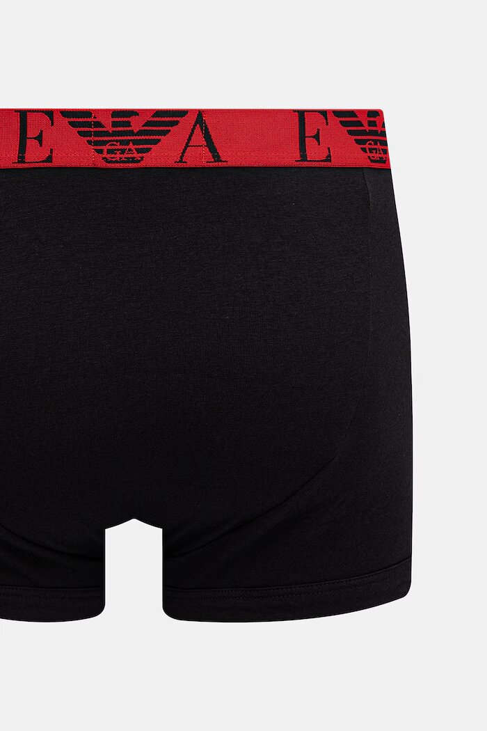 Emporio Armani Underwear прилепнали боксерки мъжки от памук с еластан 3 броя черни EM000259.AF25018