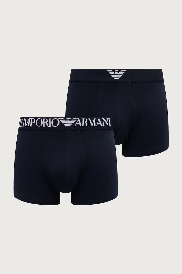Emporio Armani Underwear прилепнали боксерки мъжки от памук с еластан тъмносини EM000252 AF25017