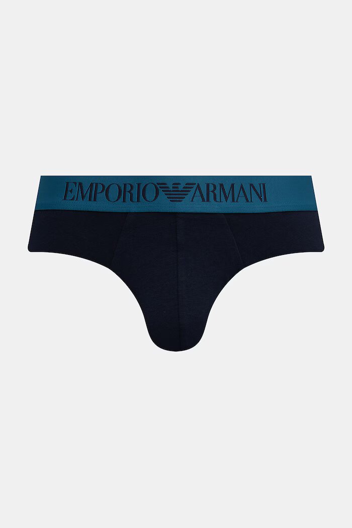 Emporio Armani Underwear слипове мъжки от памук с еластан 2 броя тъмносини EM000251.AF25040