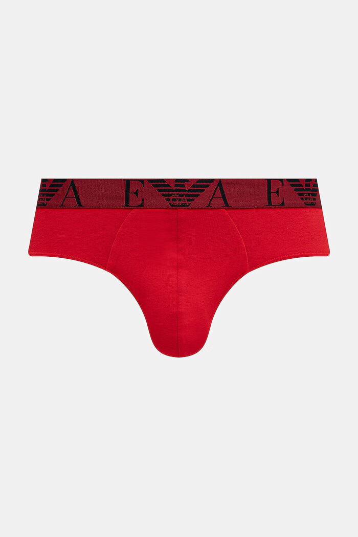 Emporio Armani Underwear слипове мъжки от памук с еластан 3 броя черни EM000258.AF25018