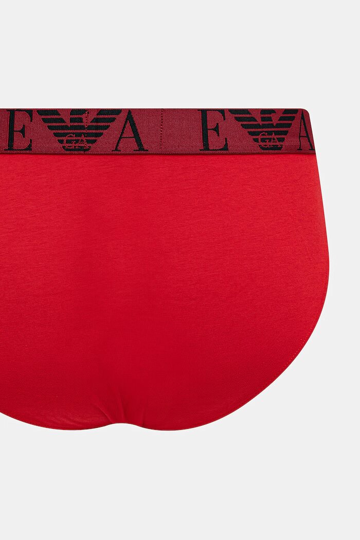 Emporio Armani Underwear слипове мъжки от памук с еластан 3 броя черни EM000258.AF25018