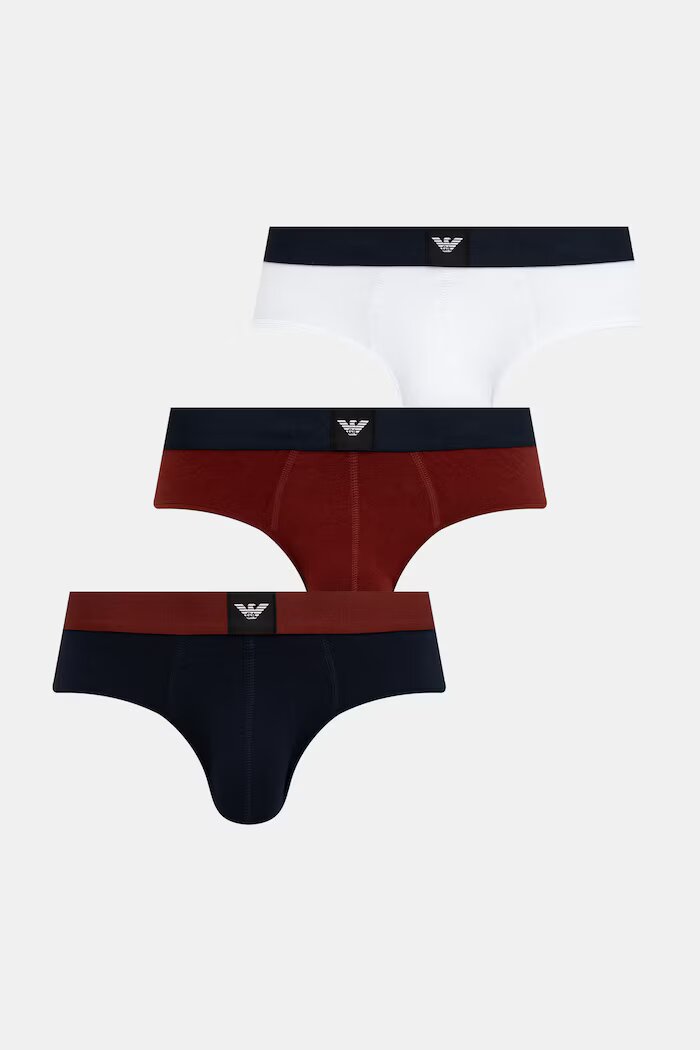Emporio Armani Underwear слипове мъжки с памук 3 броя бели EM002154.AF25033