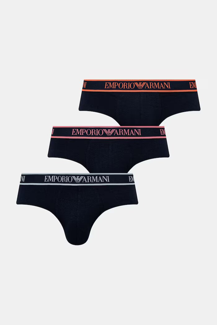 Emporio Armani Underwear Слипове мъжки с памук 3 броя тъмносини EM000258 AF20669