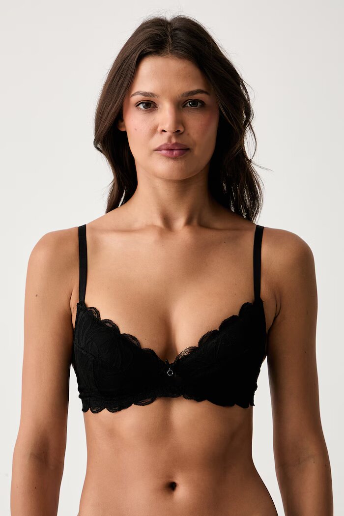 Emporio Armani Underwear сутиен от дантела черен EW000437.AF25576