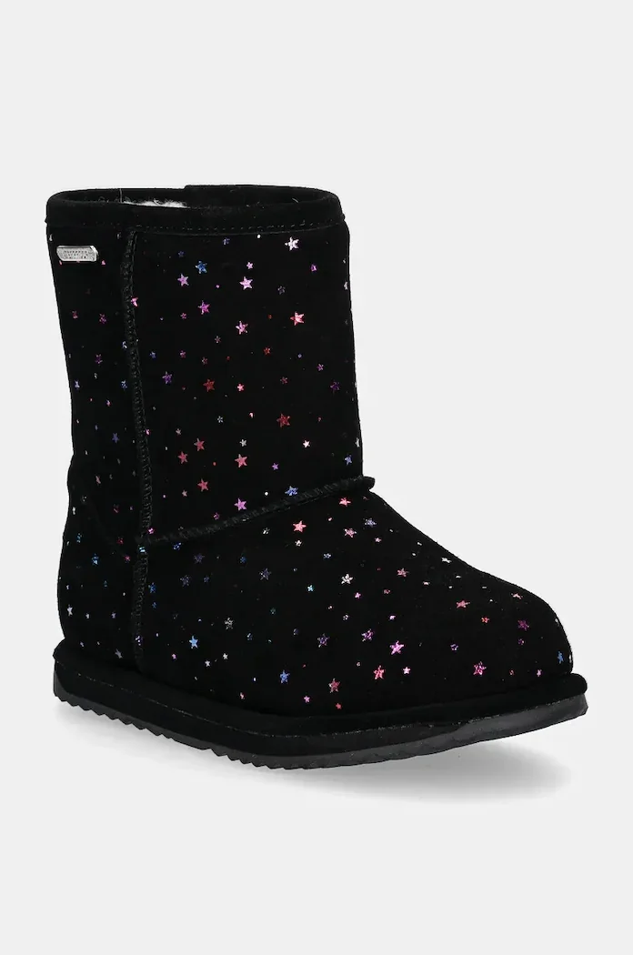 EMU Australia Детски велурени апрески Sparkle Brumby в черно K13100