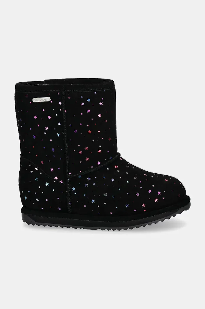 EMU Australia Детски велурени апрески Sparkle Brumby в черно K13100