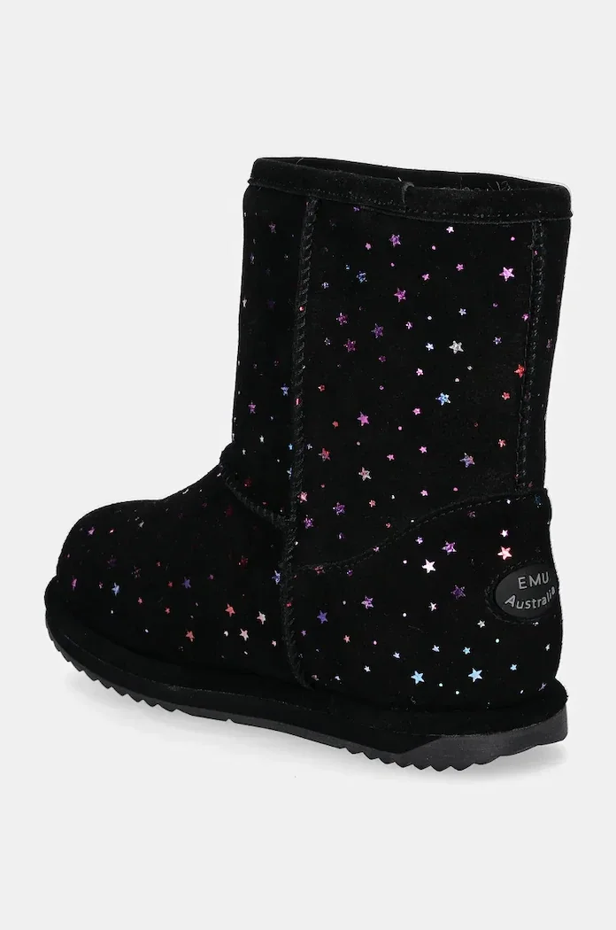 EMU Australia Детски велурени апрески Sparkle Brumby в черно K13100