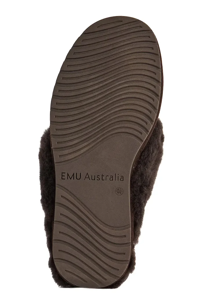 EMU Australia пантофи дамски от велур Tahnee кафяви W13373