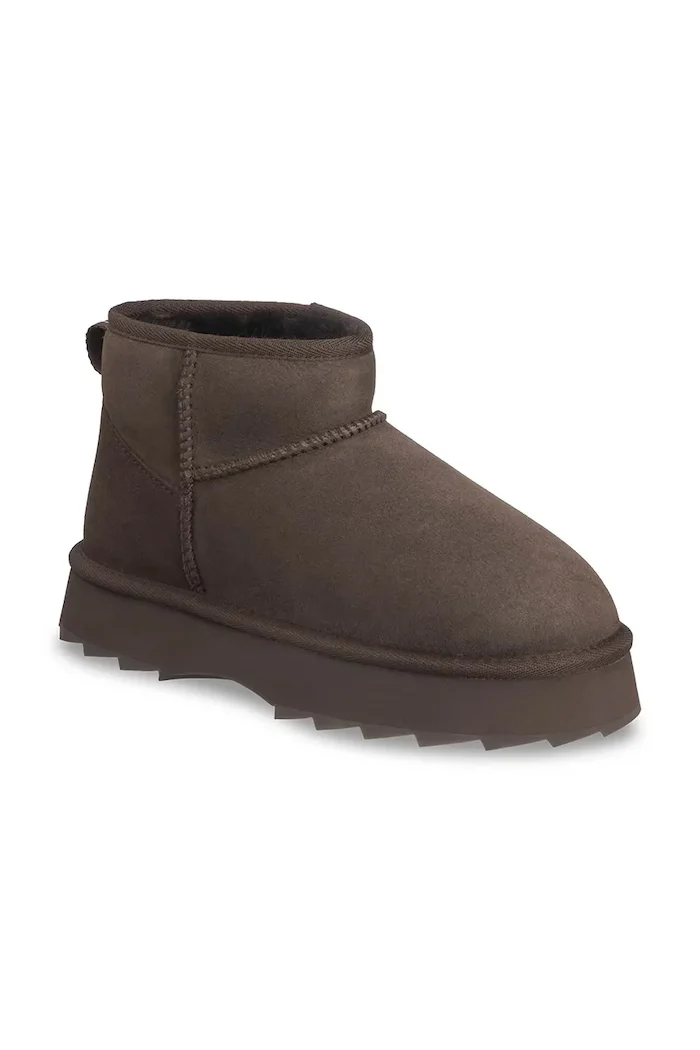 EMU Australia Sharky Micro Flatform апрески дамски от велур кафяви W13304