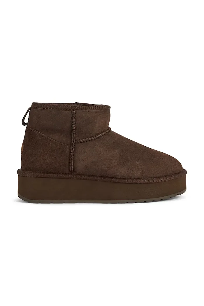 EMU Australia Stinger Micro Flatform 2.0 апрески дамски от велур кафяви W13296
