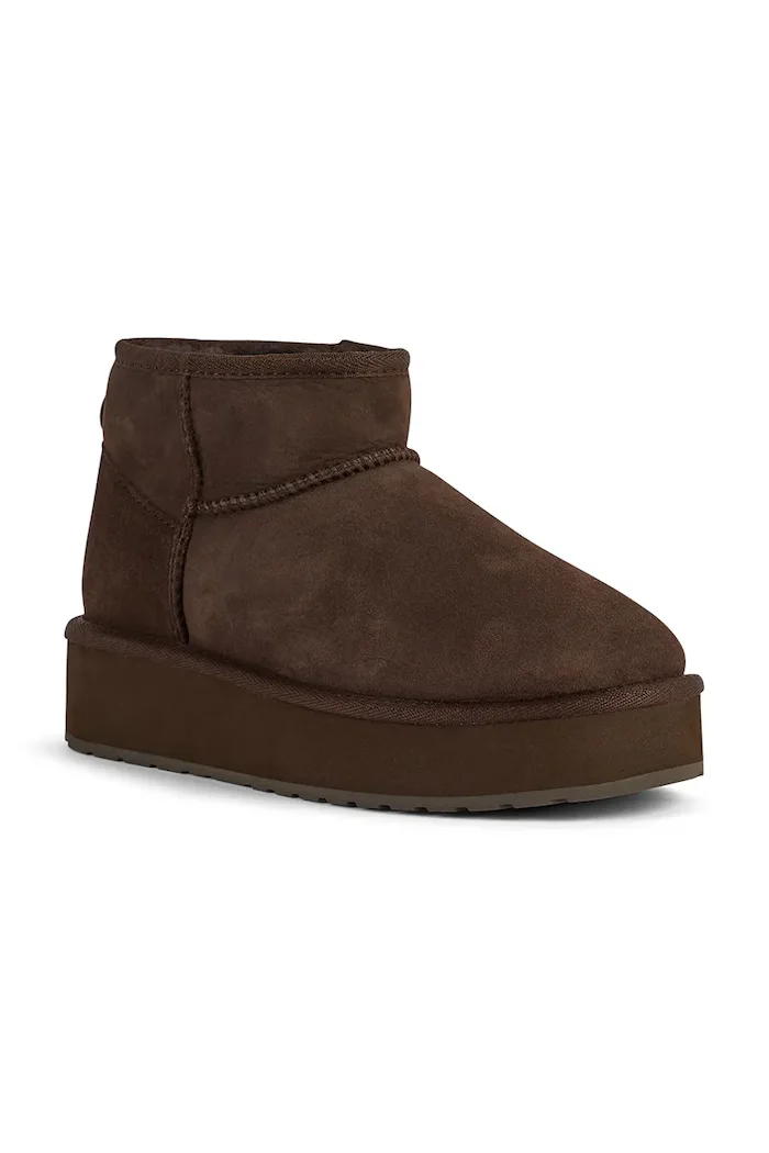 EMU Australia Stinger Micro Flatform 2.0 апрески дамски от велур кафяви W13296