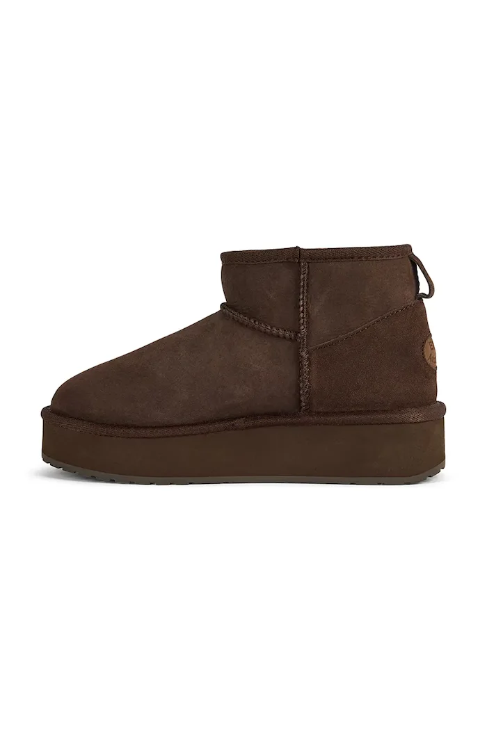 EMU Australia Stinger Micro Flatform 2.0 апрески дамски от велур кафяви W13296