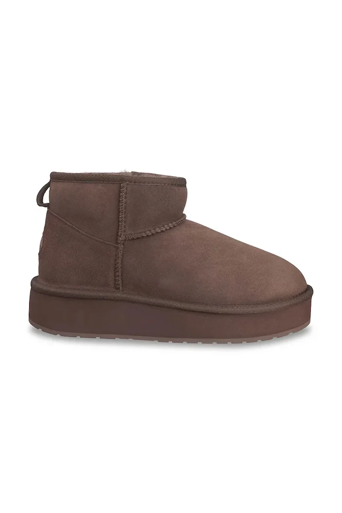 EMU Australia Stinger Micro Flatform 2.0 апрески дамски от велур кафяви W13296