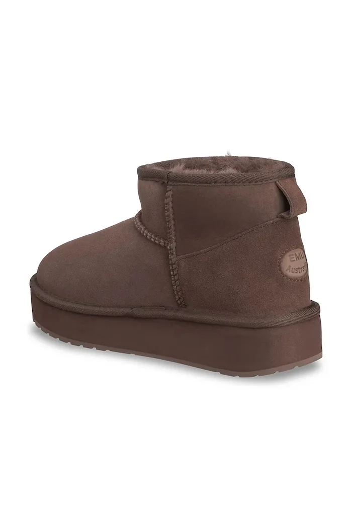 EMU Australia Stinger Micro Flatform 2.0 апрески дамски от велур кафяви W13296