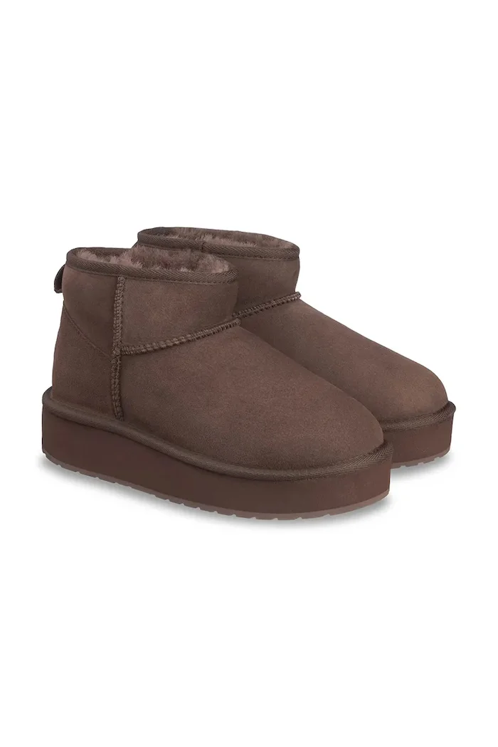 EMU Australia Stinger Micro Flatform 2.0 апрески дамски от велур кафяви W13296