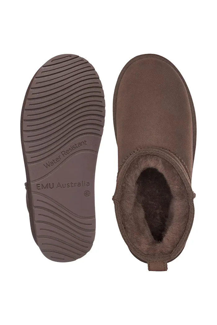 EMU Australia Stinger Micro Flatform 2.0 апрески дамски от велур кафяви W13296