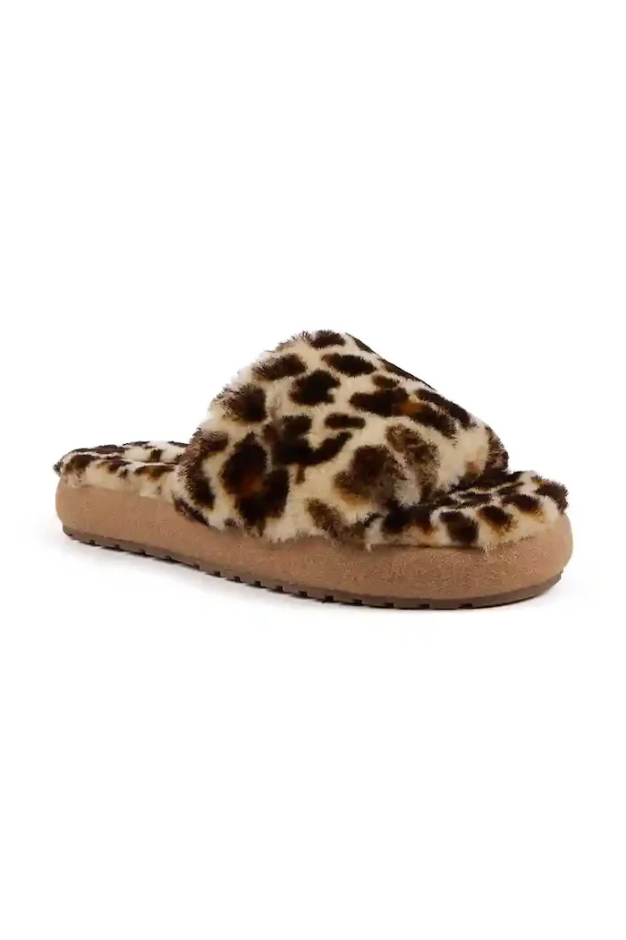 EMU Australia Вълнени пантофи Mckay Leopard в кафяво W13203