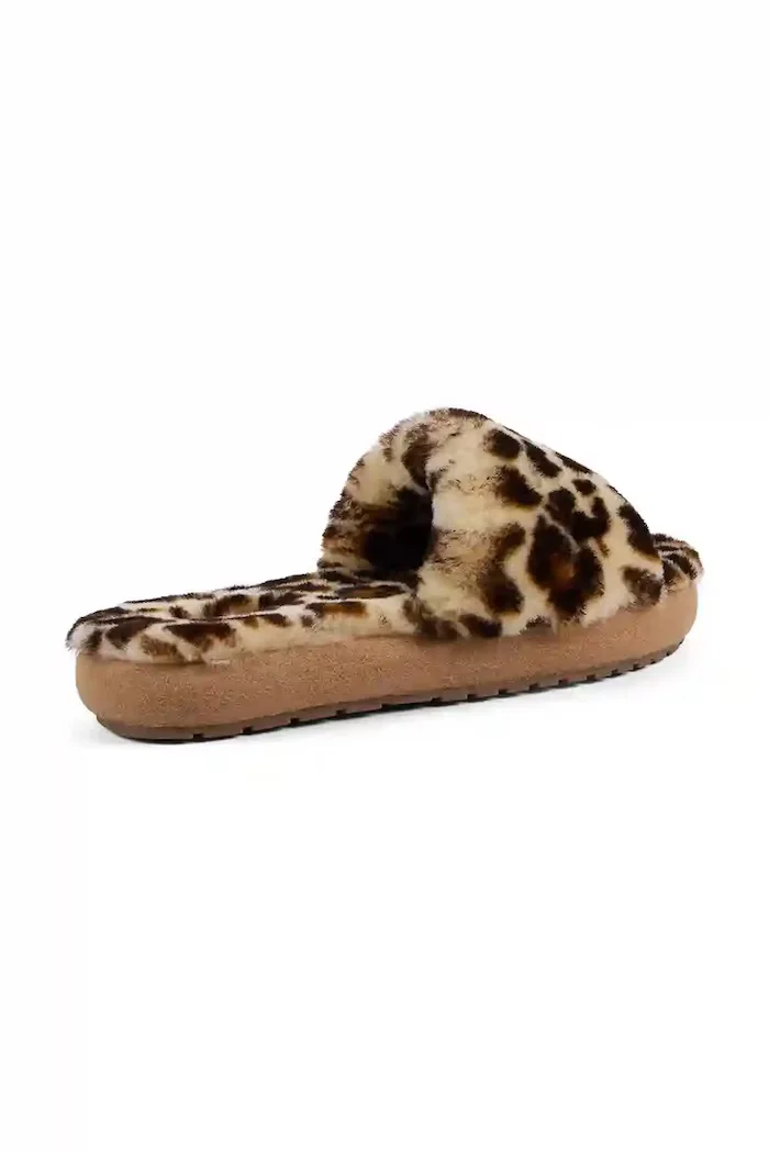EMU Australia Вълнени пантофи Mckay Leopard в кафяво W13203