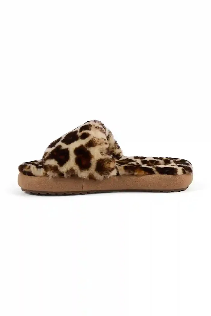EMU Australia Вълнени пантофи Mckay Leopard в кафяво W13203