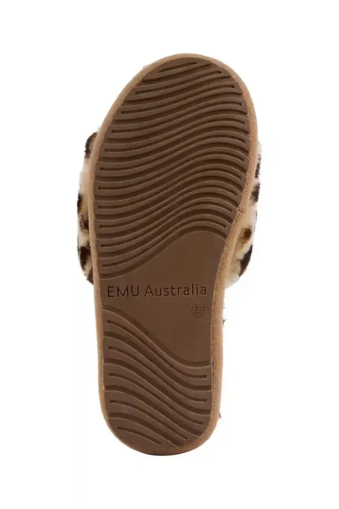 EMU Australia Вълнени пантофи Mckay Leopard в кафяво W13203