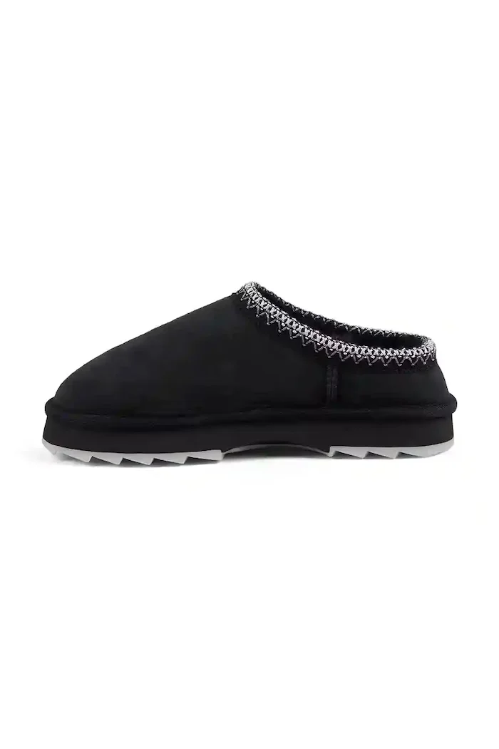 EMU Australia Велурени чехли Sharky Scuff в черно W13179 Black
