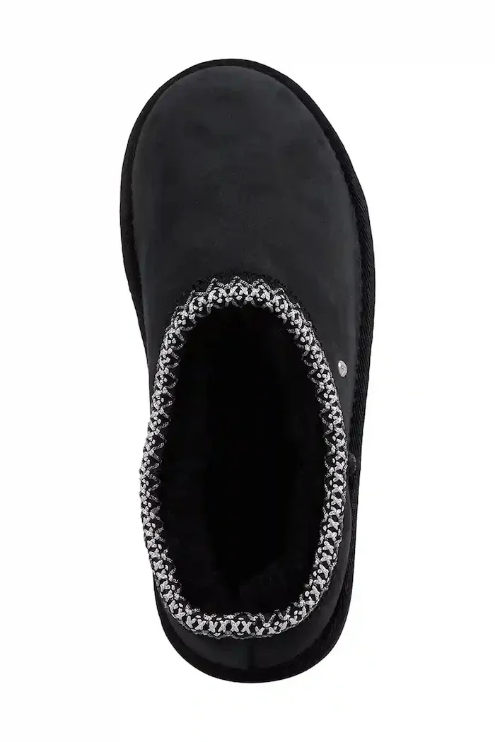 EMU Australia Велурени чехли Sharky Scuff в черно W13179 Black