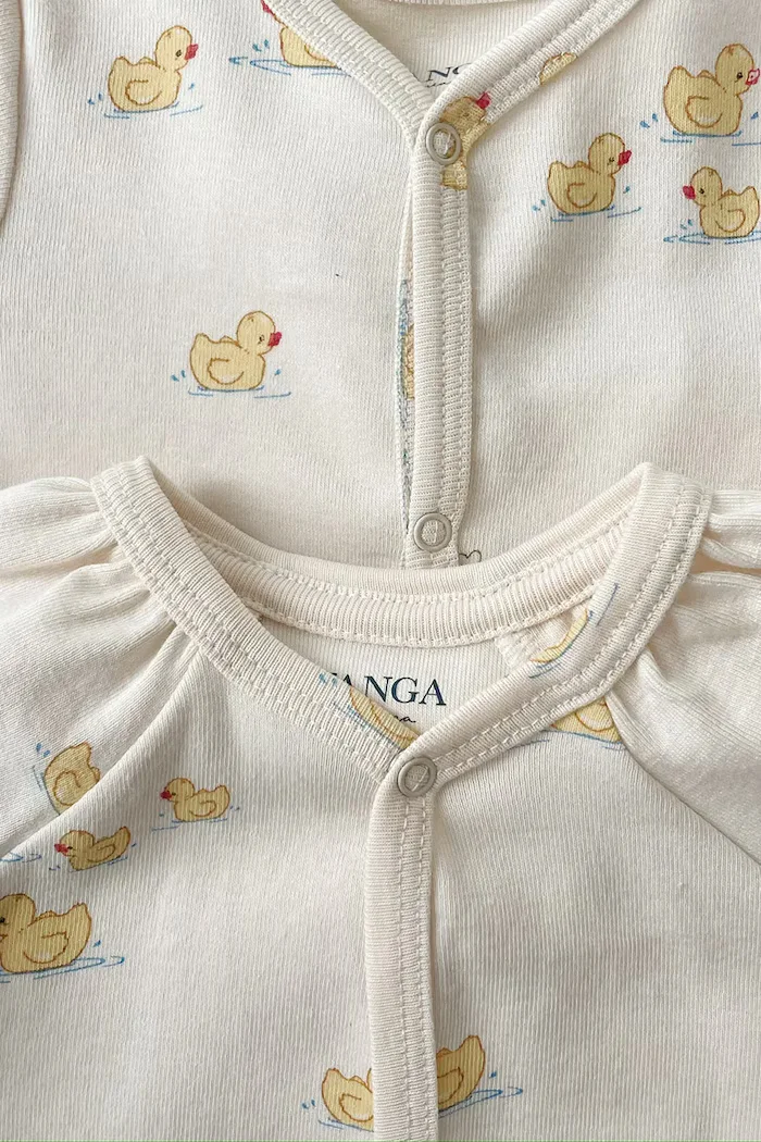 Fanga Fontana бебешки гащеризон за деца от памук BELLO DUE ONESIE OCS бежов FA100070