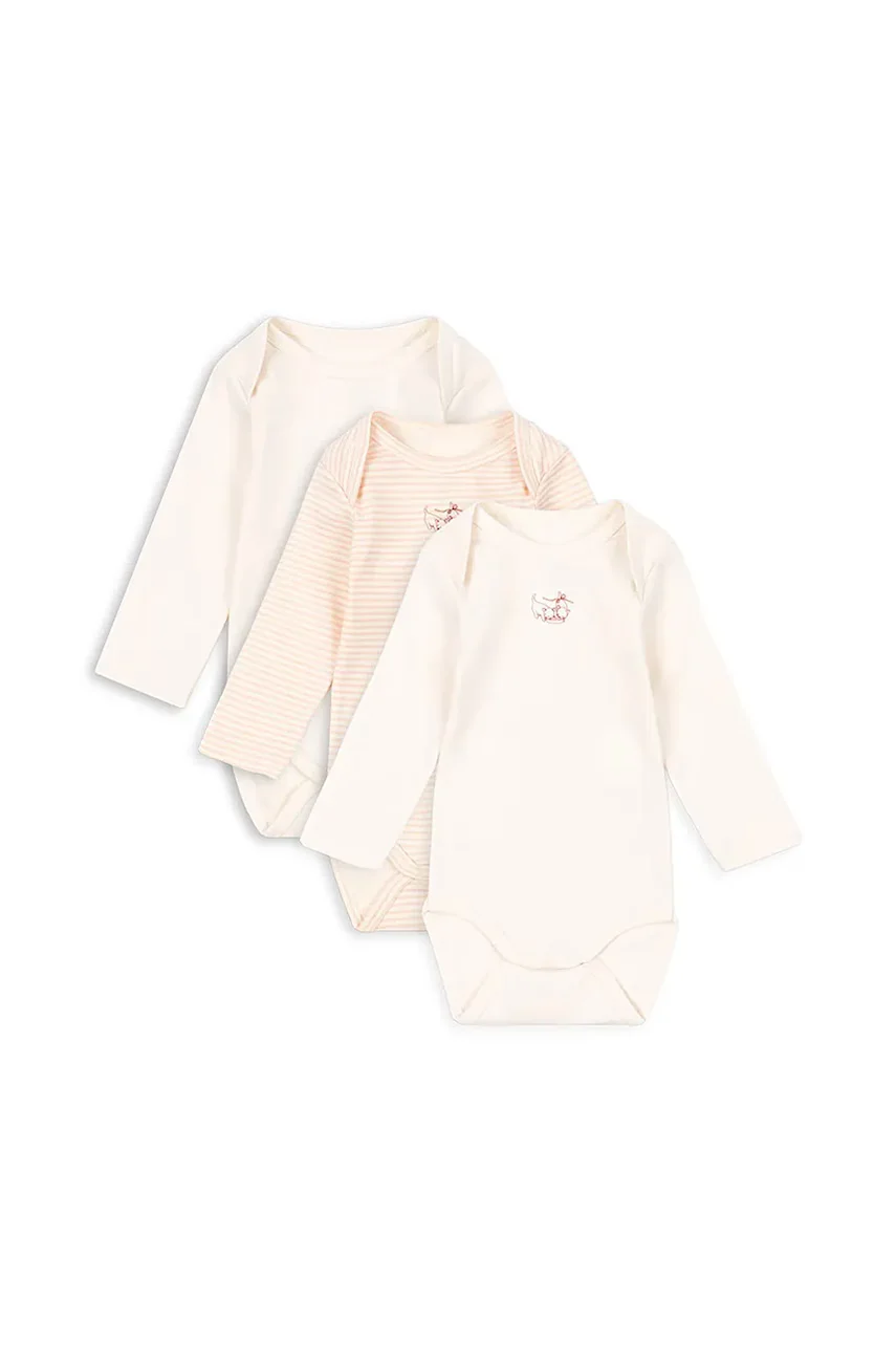 Fanga Fontana Бебешко боди FIO STRIPE 3 PACK LS BODY OCS (3 броя)