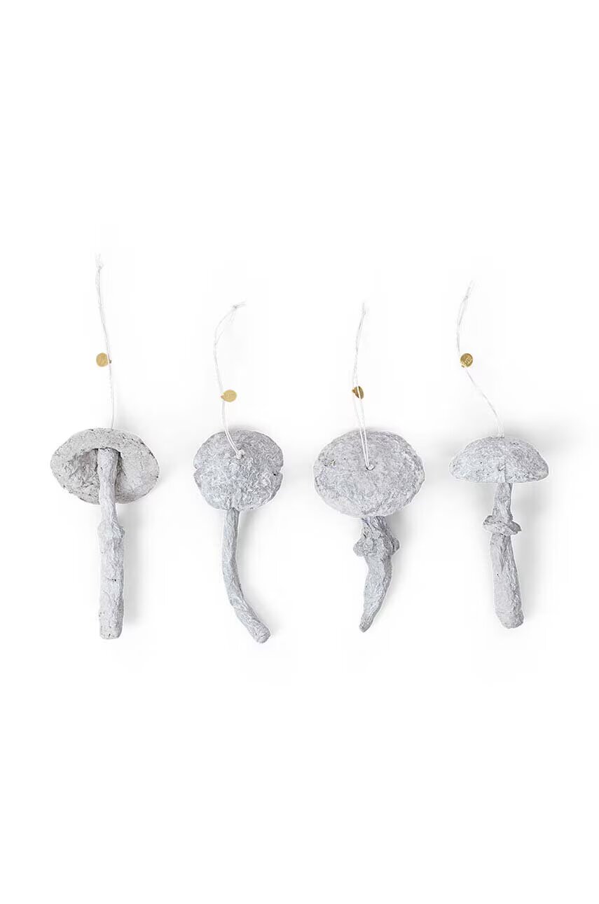 Ferm Living Комплект коледна украса Mushroom Ornaments (4 броя)