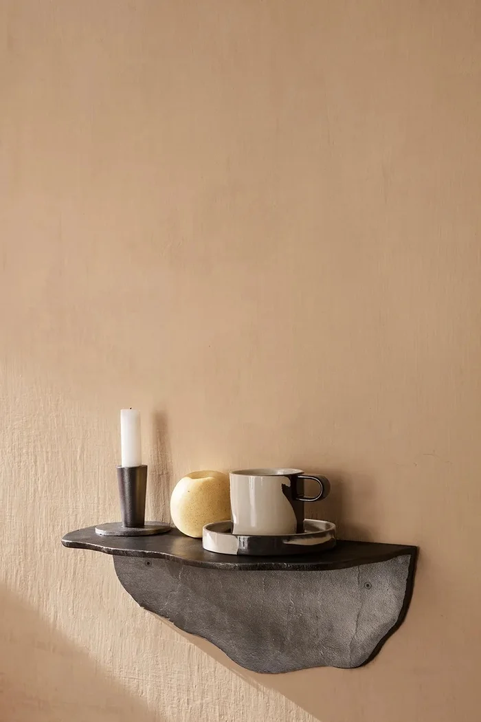 Ferm Living Стенен рафт Fracture в черно