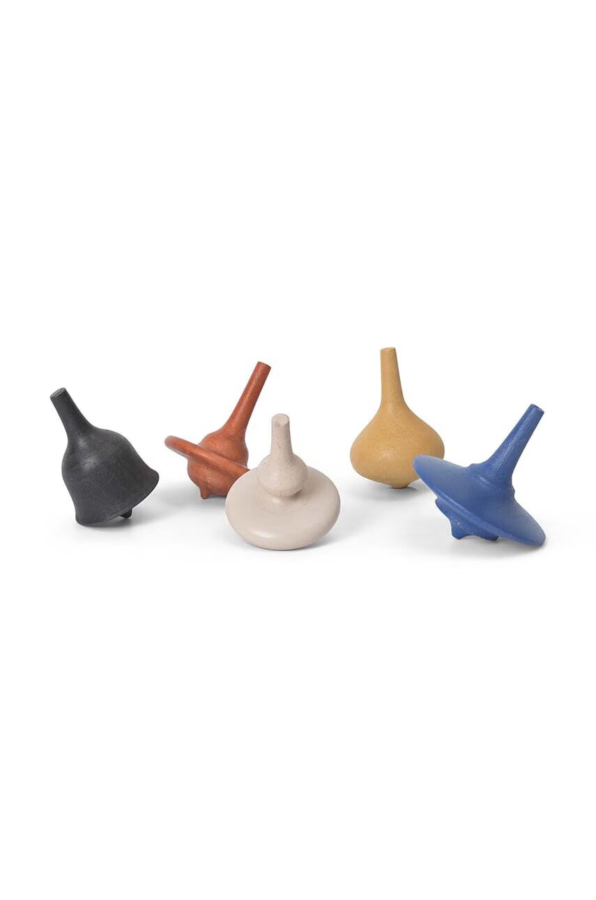 Ferm Living Въртяща се играчка Spin Tops (5 броя)