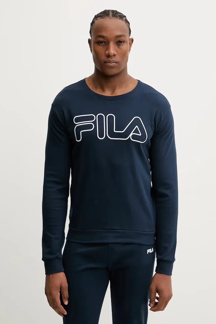 Fila Памучна пижама в тъмносиньо с принт FPW1235