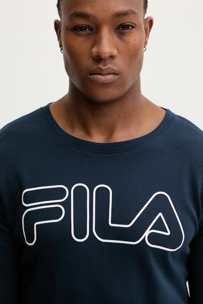 Fila Памучна пижама в тъмносиньо с принт FPW1235