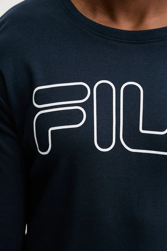 Fila Памучна пижама в тъмносиньо с принт FPW1235