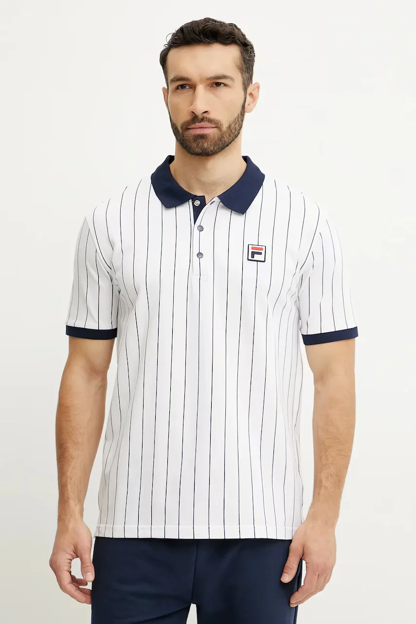 Fila Памучна тениска с яка Linter