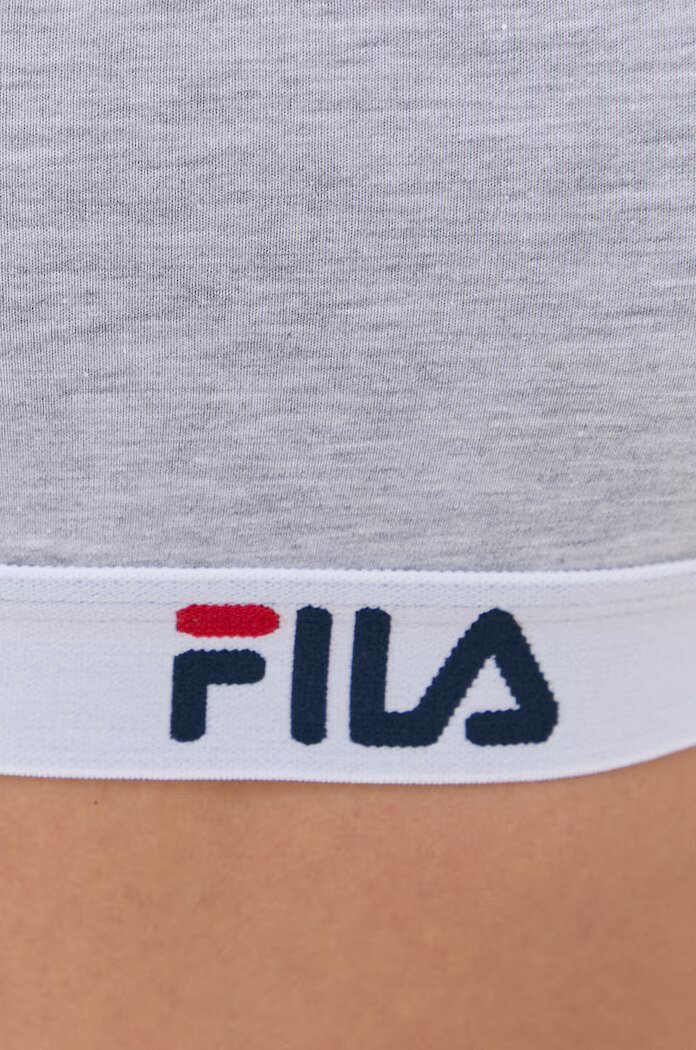 Fila сутиен от памук с еластан сив FU6042
