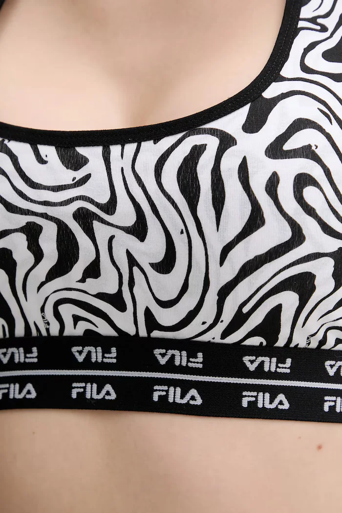 Fila Сутиен в черно с десен FU6331