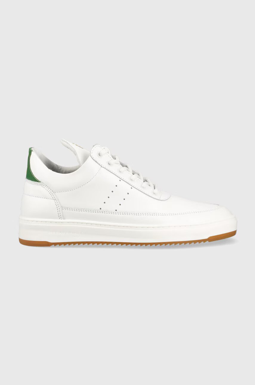 Filling Pieces Кожени маратонки Low Top Bianco
