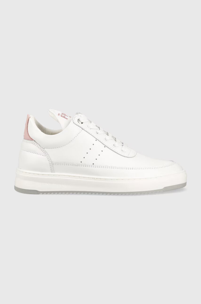 Filling Pieces Кожени маратонки Low Top Bianco