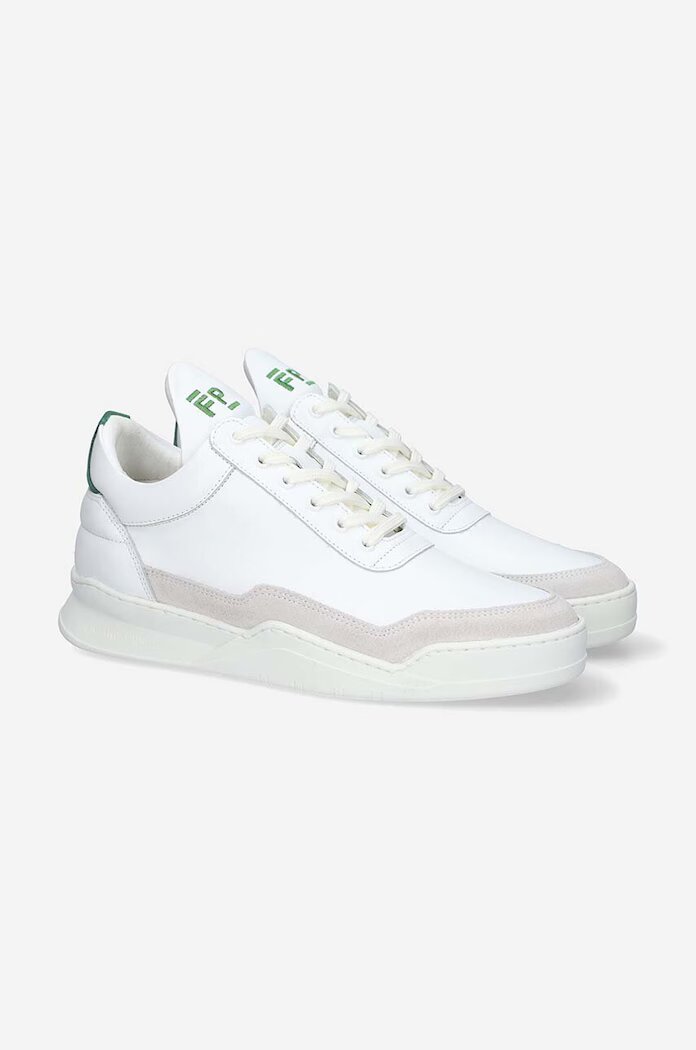 Filling Pieces Кожени маратонки Low Top Ghost в бяло 10120631926