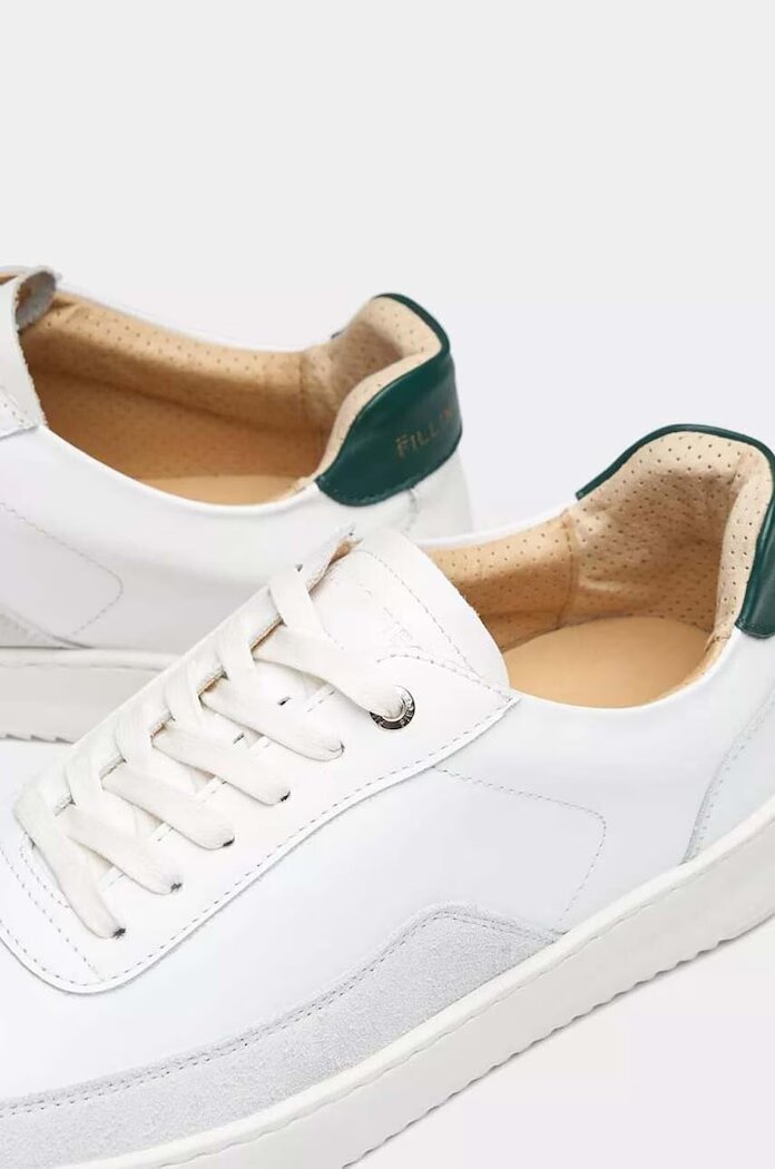Filling Pieces Кожени маратонки Mondo Squash в бяло 46733331901