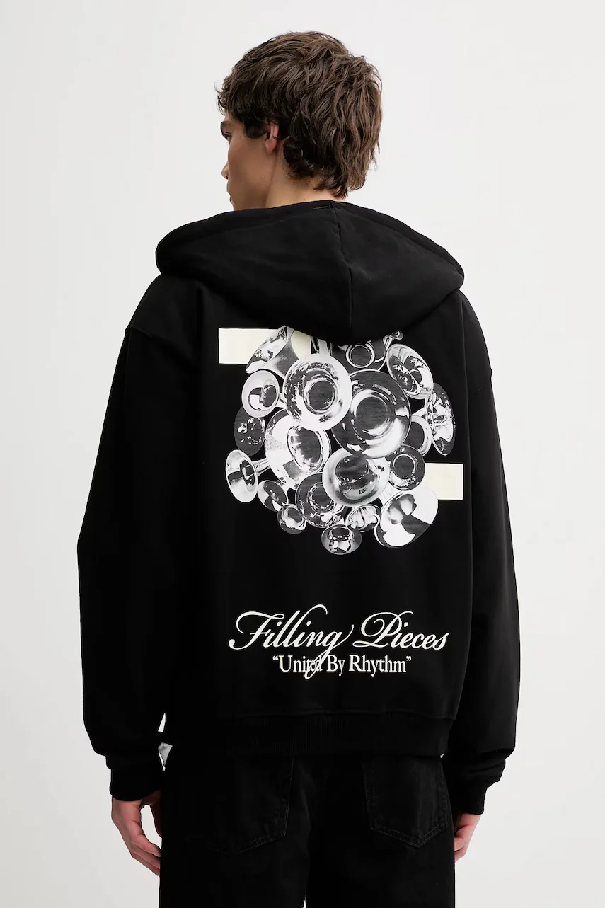 Filling Pieces Памучен суичър Zip Hoodie Bouquet